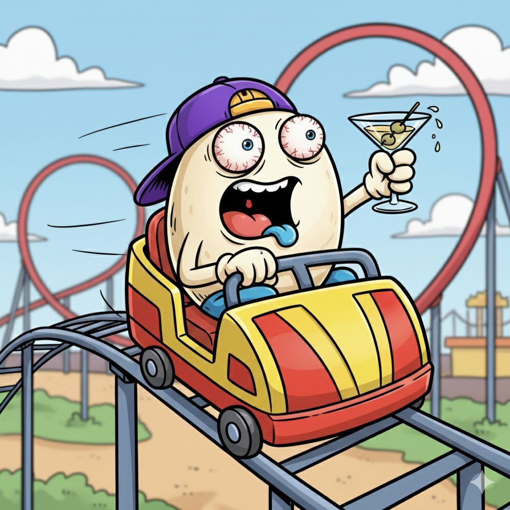 Dumb on a rollercoaster